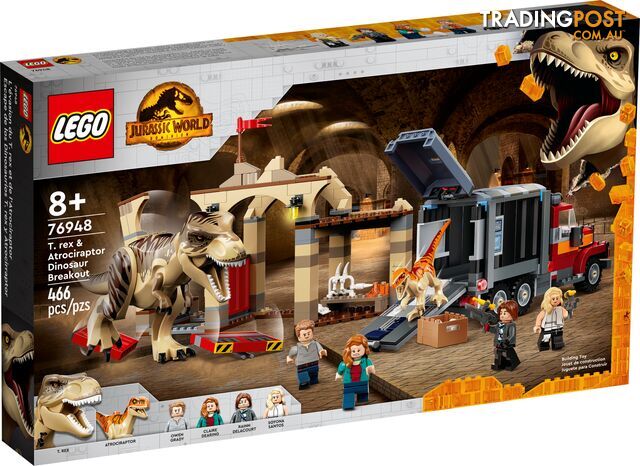 LEGO 76948 T. rex & Atrociraptor Dinosaur Breakout - Jurassic World - 5702016913545