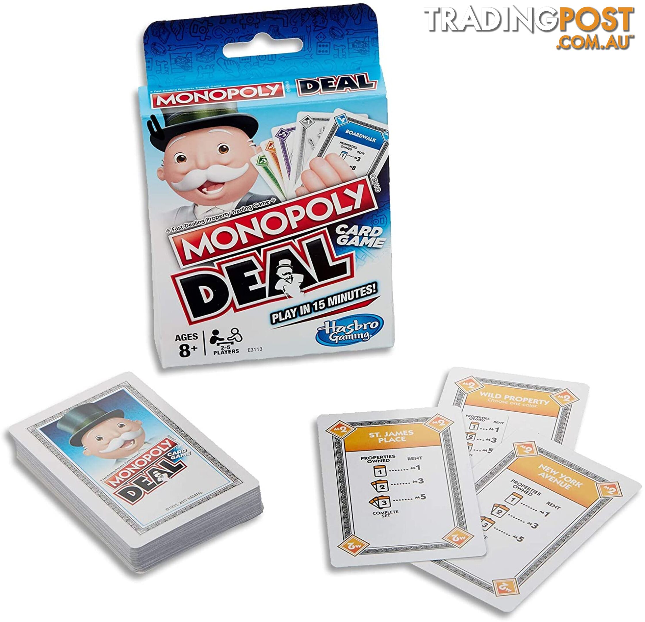 Monopoly -  Deal - Card Game - Play In 15 Minutes - Family Board Game Hasbro Hbe31132840 - 630509770670
