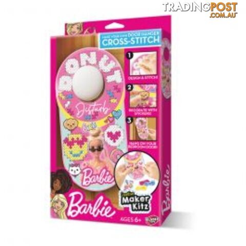 Barbie Make Your Own Cross-stitch Door Hanger - Jsbac01 - 5060158856091