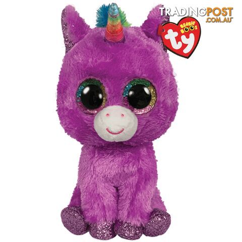 Ty Beanie Boos - Rosette - Purple Unicorn 15cm Small 36328 - 008421363285