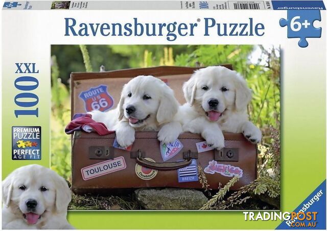 Ravensburger - Travelling Puppies Jigsaw Puzzle 100pc - Mdrb10538 - 4005556105380