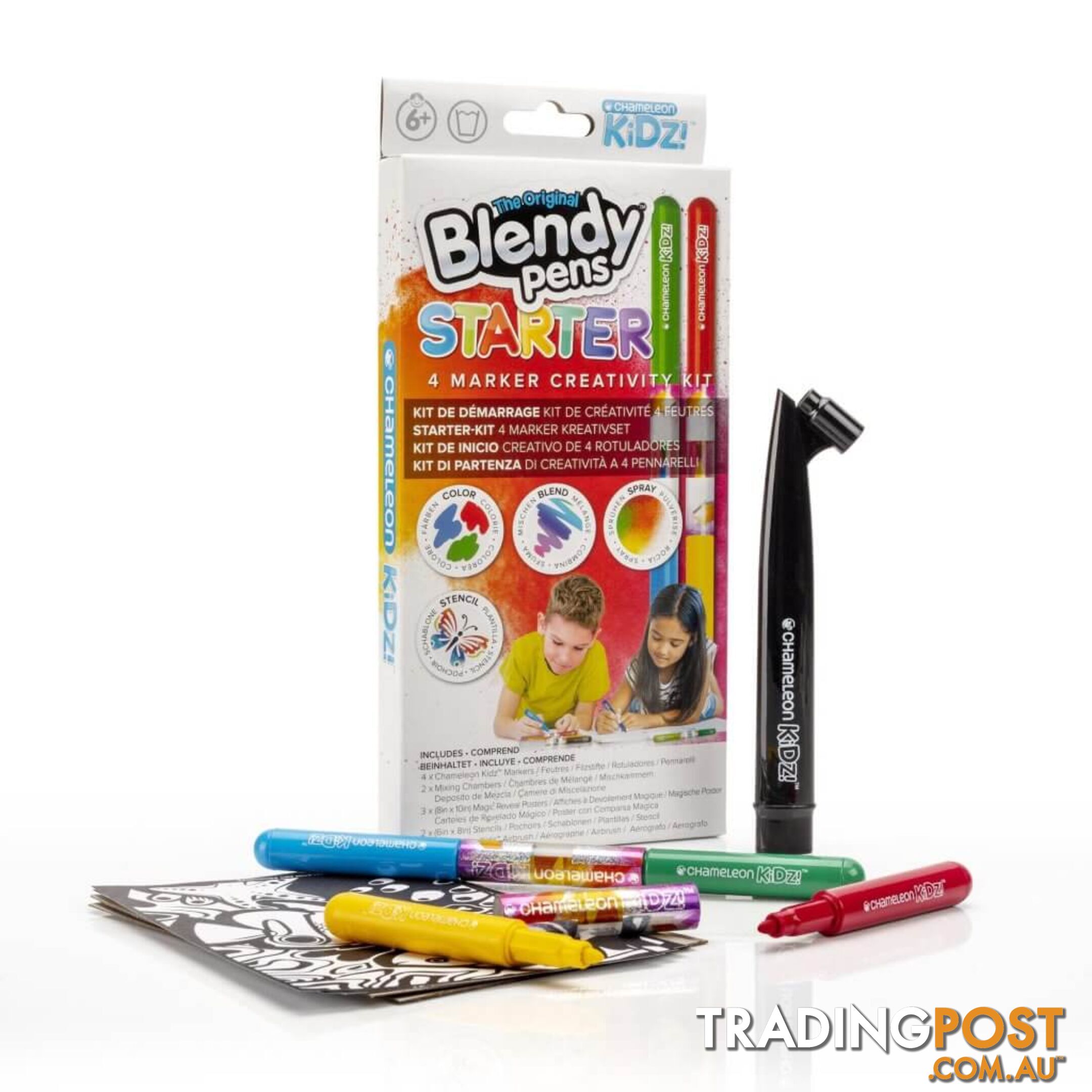 Chameleon Kidz- Starter 4pc Markers Kit- Cjck1001f - 812751022206