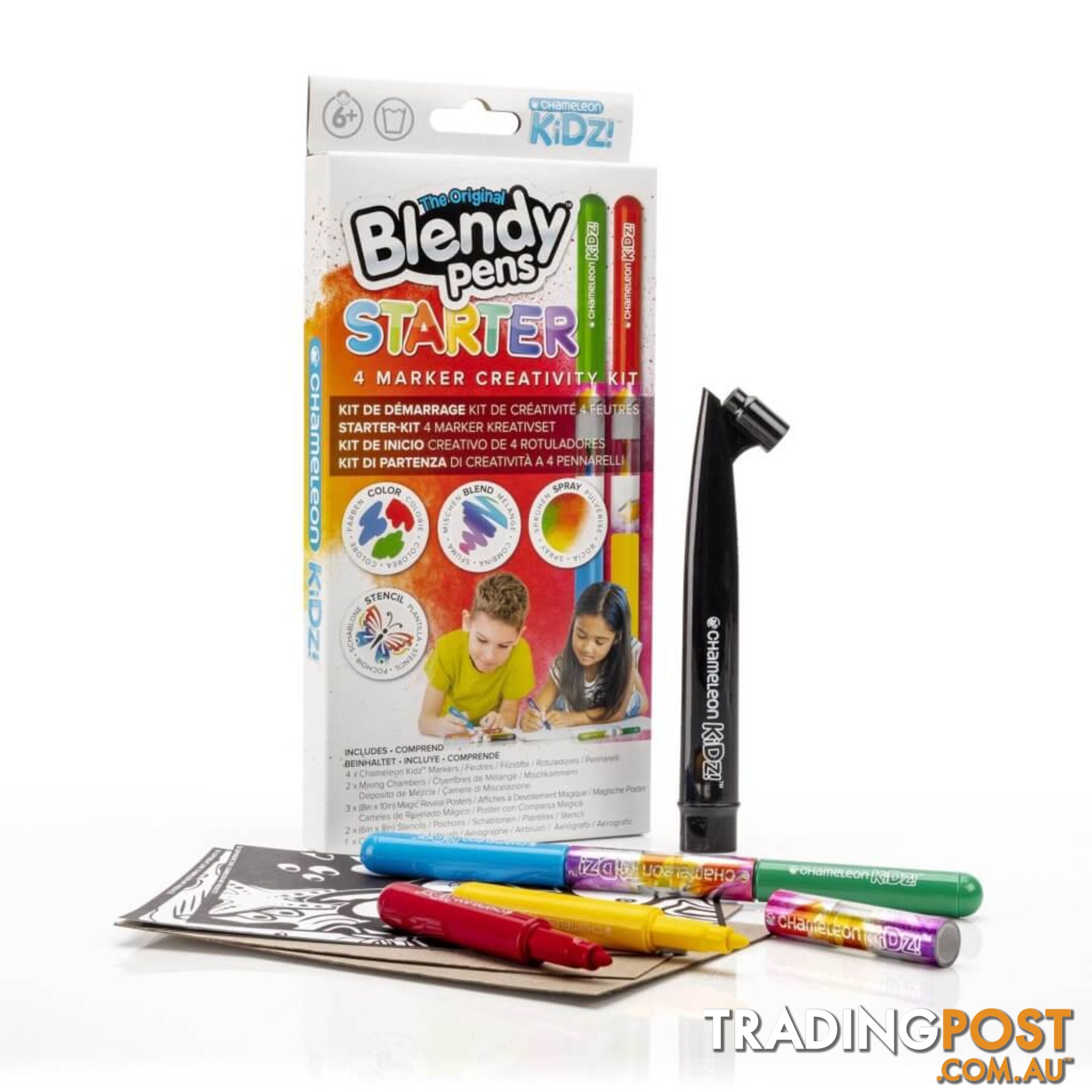 Chameleon Kidz- Starter 4pc Markers Kit- Cjck1001f - 812751022206