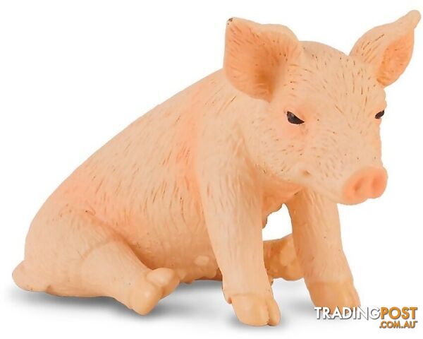 CollectA - Piglet Sitting Animal Small Figurine - Rpco88345 - 4892900883458
