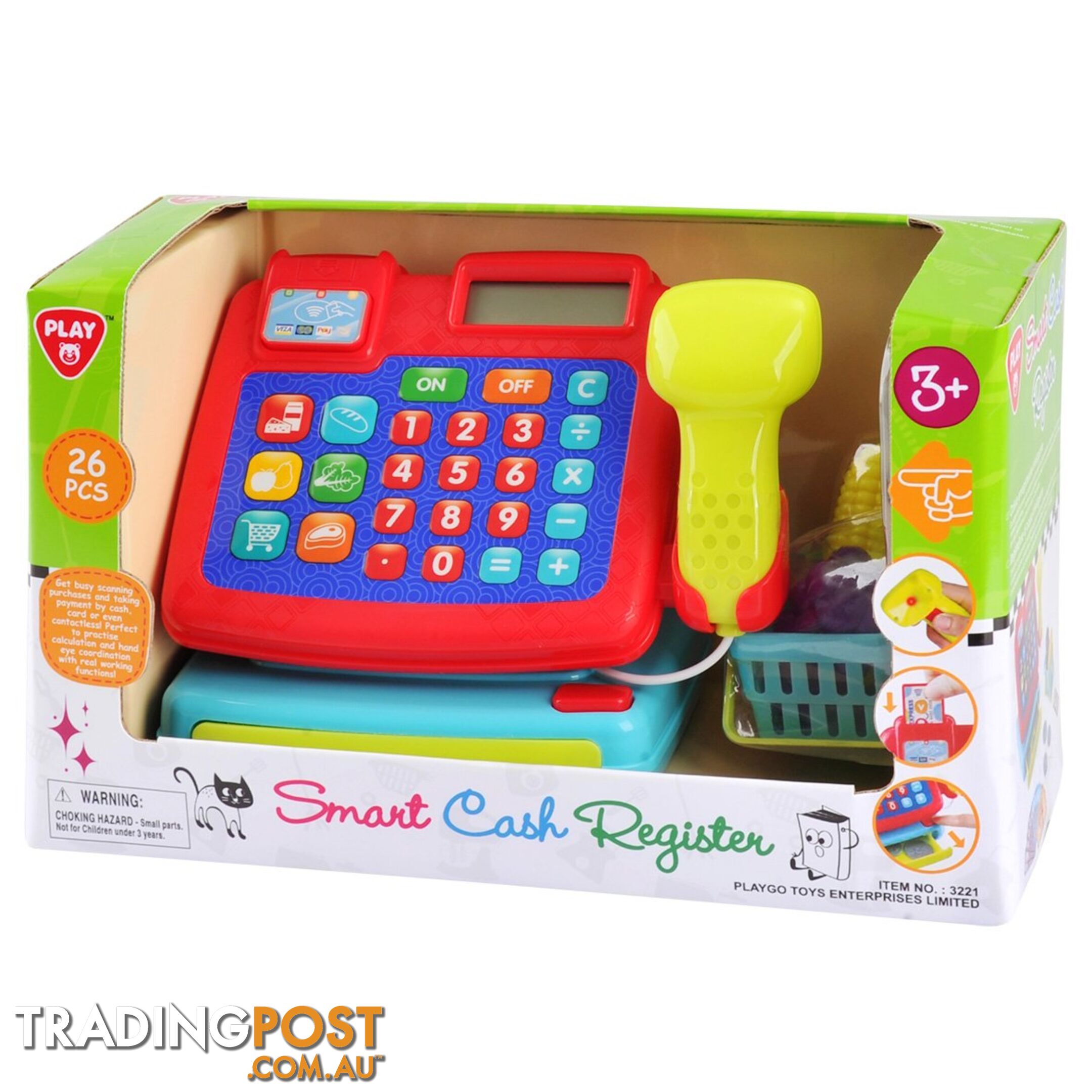 Battery Operated Smart Cash Register Playgo Toys Ent. Ltd Art65529 - 4892401032218