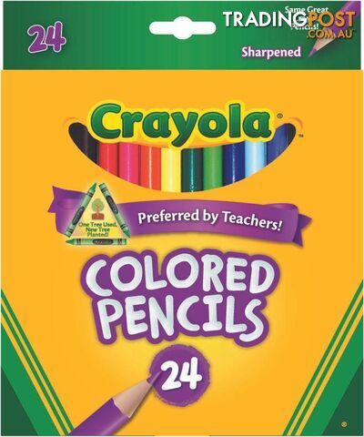 Crayola 24 Full Size Colored Pencils Long Lasting Premium Bs684024 - 071662140243