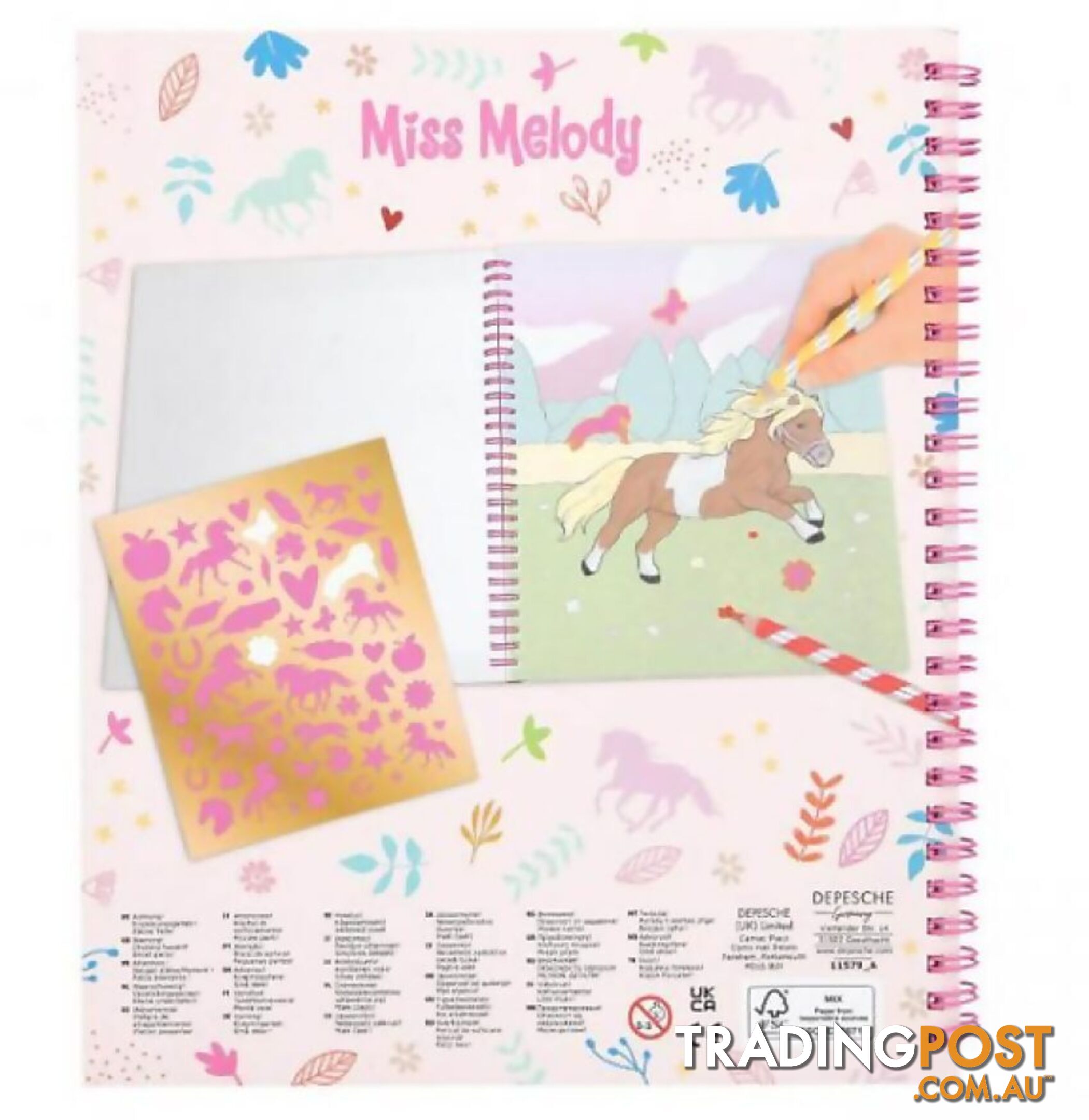 Top Model - Miss Melody Colouring Book With Fur Appliques - Ad0411579 - 4010070586836