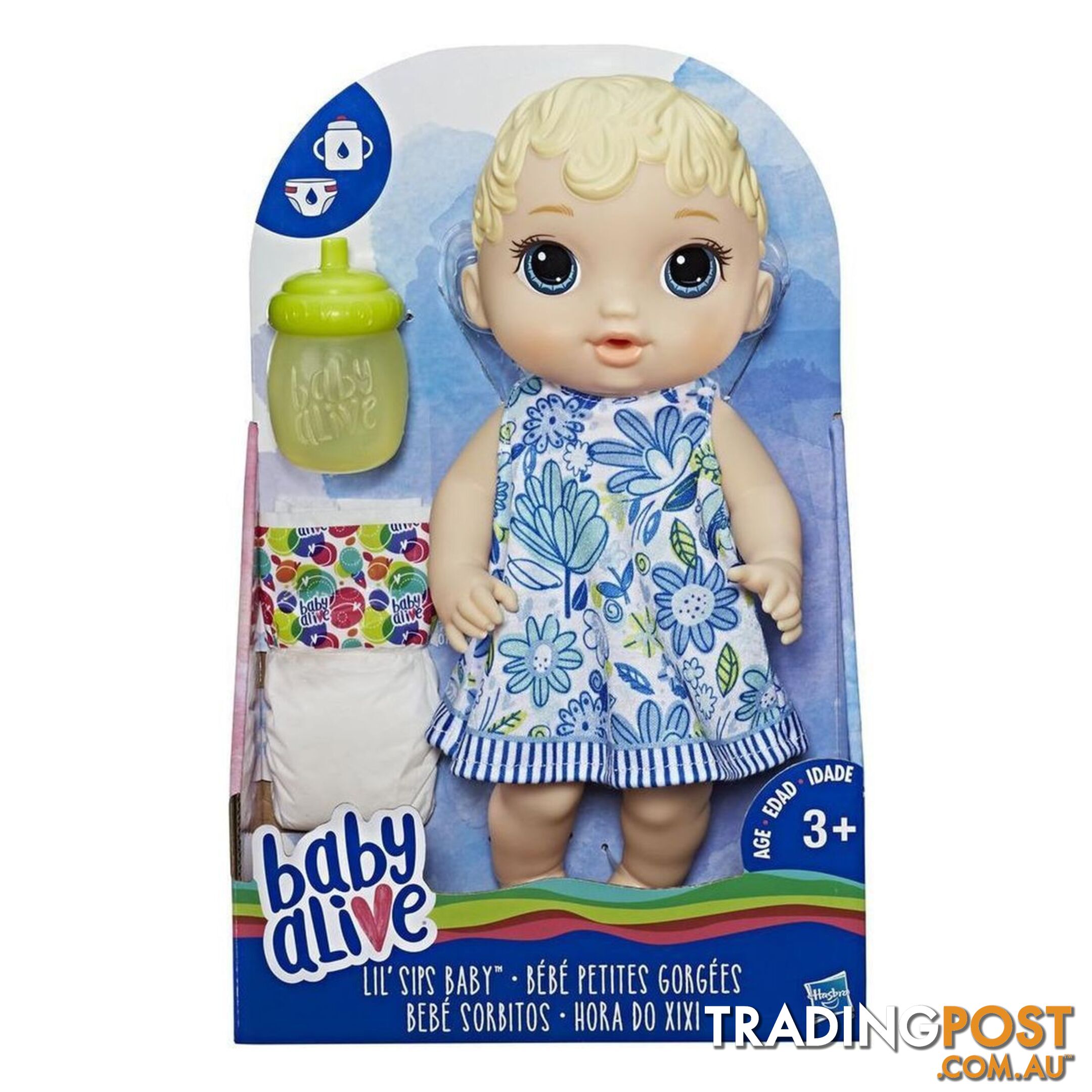 Baby Alive - Lil Sips Baby Blonde Doll Hbe0385ax00 - 630509626694