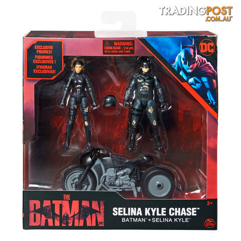 Batman 4 Inch Figures Selina Kyle Chase Playset Si6060832 - 778988368411
