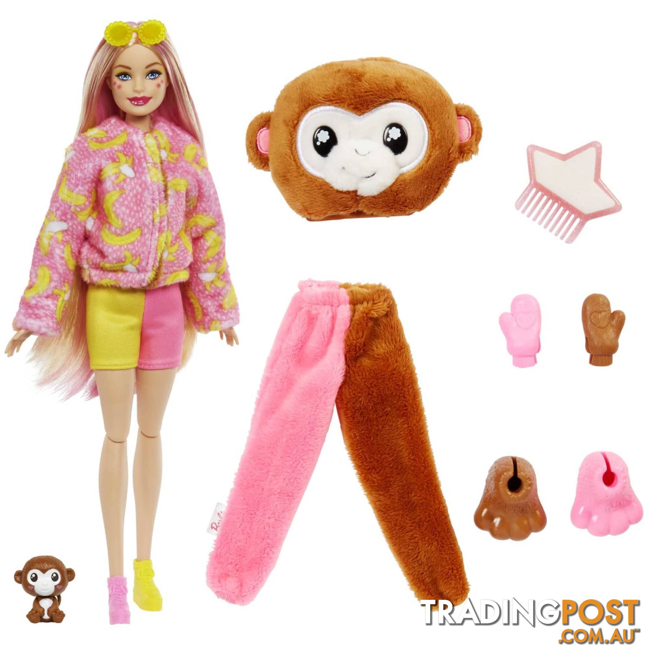 Barbie Cutie Reveal Chelsea Doll And Accessories Jungle Series Monkey-themed Small Doll Set- Mahkr01 - 194735106646