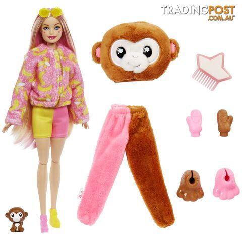 Barbie Cutie Reveal Chelsea Doll And Accessories Jungle Series Monkey-themed Small Doll Set- Mahkr01 - 194735106646