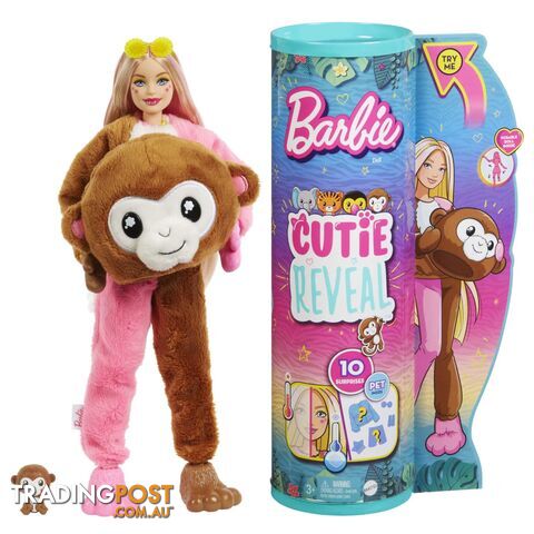 Barbie Cutie Reveal Chelsea Doll And Accessories Jungle Series Monkey-themed Small Doll Set- Mahkr01 - 194735106646