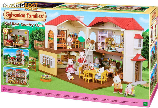 Sylvanian Families - Red Roof Country Home Gift Set Playset - Mdsf5383 - 5054131053836
