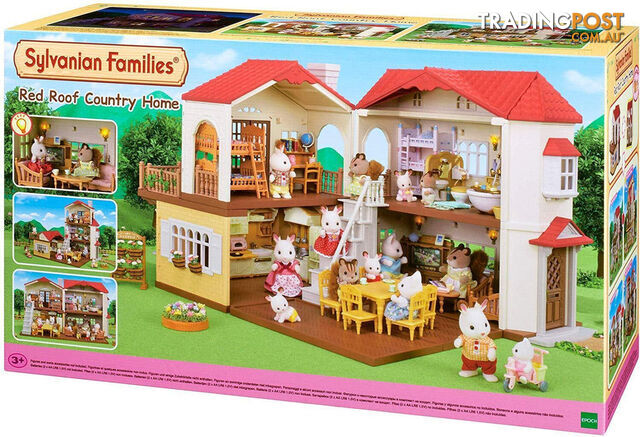 Sylvanian Families - Red Roof Country Home Gift Set Playset - Mdsf5383 - 5054131053836