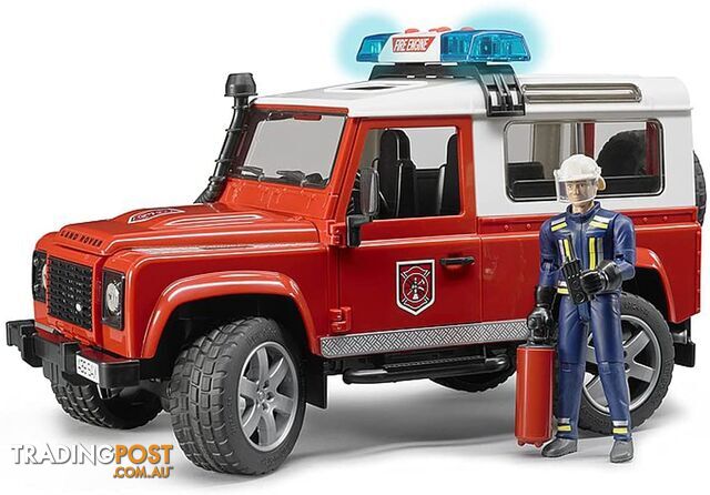 Bruder Land Rover Fire Department Vehicle With Fireman Zi24002596 - 4001702025960