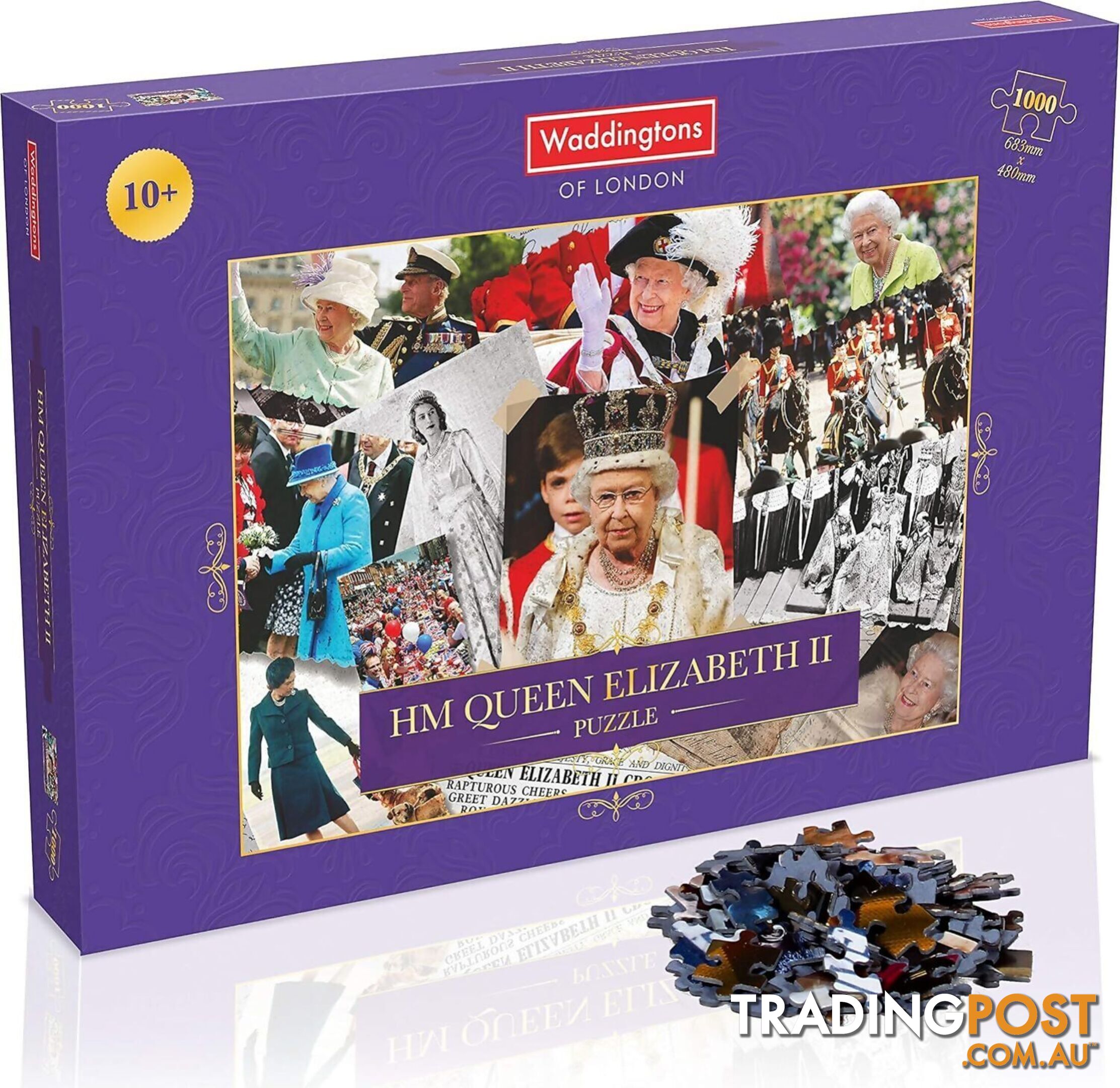 Queen Elizabeth 2 Jigsaw Puzzle 1000pc - Waddingtons Winning Moves - Jdwma041935 - 5036905041935