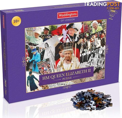 Queen Elizabeth 2 Jigsaw Puzzle 1000pc - Waddingtons Winning Moves - Jdwma041935 - 5036905041935