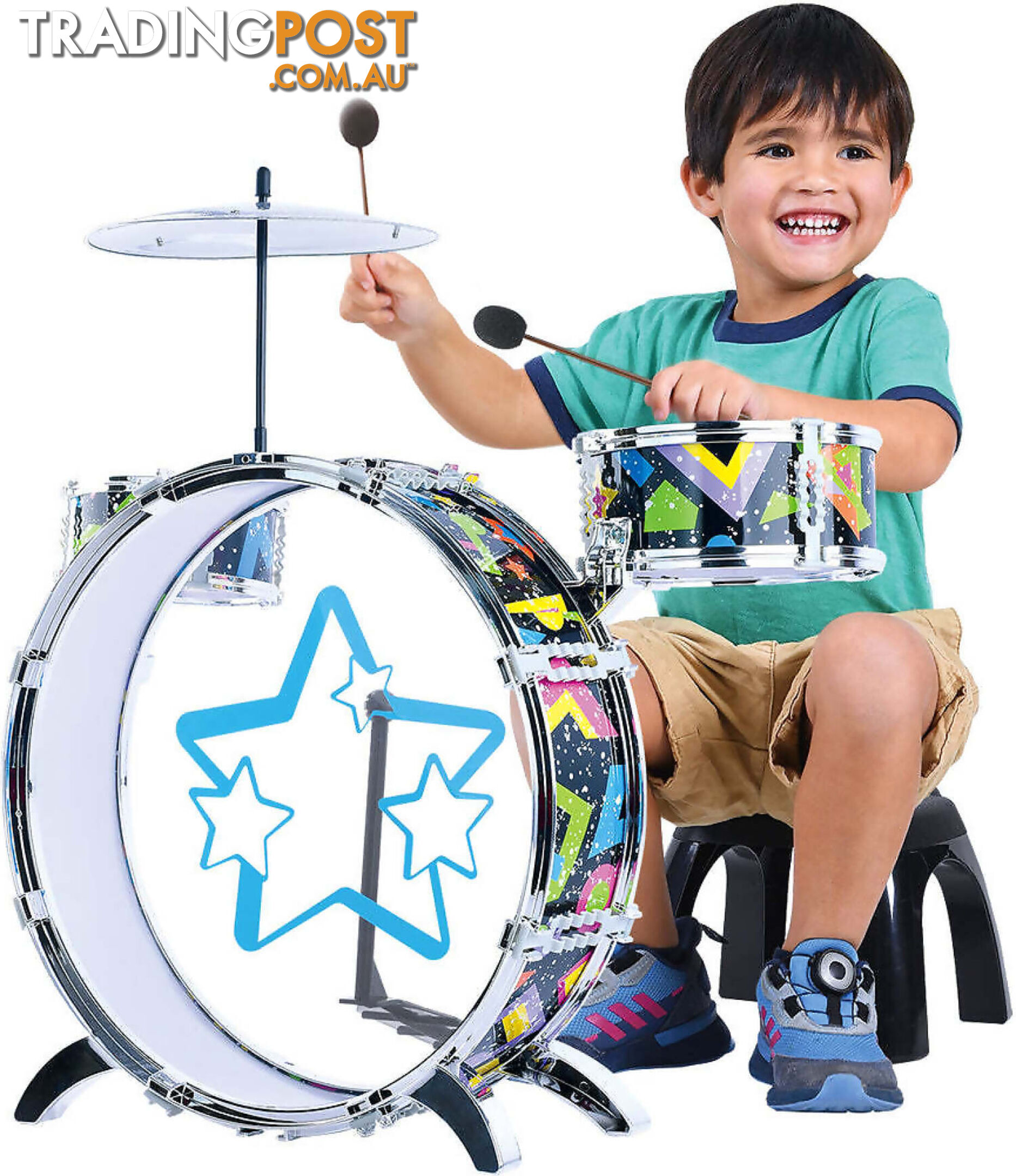 Playgo Toys Ent. Ltd. - My 1st Drum Set 8 Pieces - Art66544 - 4892401090164