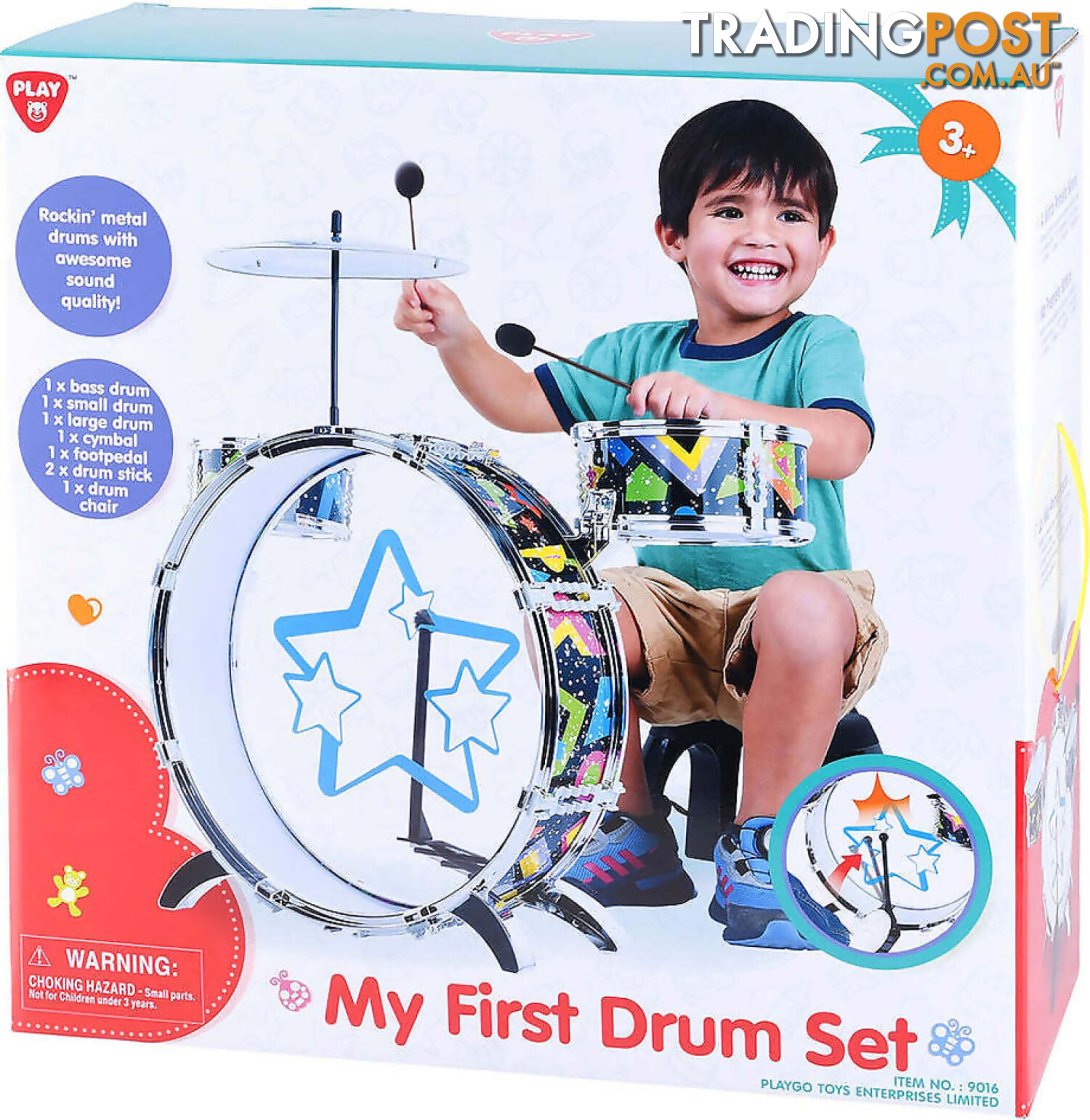 Playgo Toys Ent. Ltd. - My 1st Drum Set 8 Pieces - Art66544 - 4892401090164
