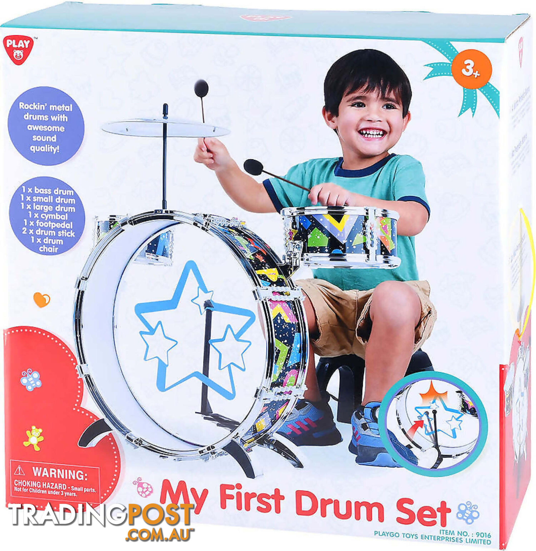 Playgo Toys Ent. Ltd. - My 1st Drum Set 8 Pieces - Art66544 - 4892401090164