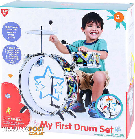 Playgo Toys Ent. Ltd. - My 1st Drum Set 8 Pieces - Art66544 - 4892401090164
