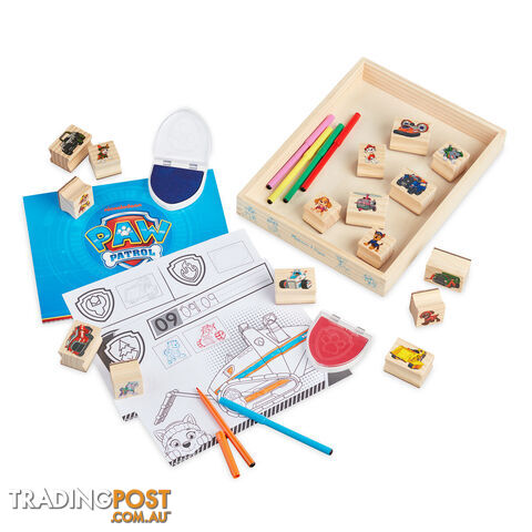 Melissa & Doug - Paw Patrol Wooden Stamps Activity Set   Mdmnd33264 - 000772332644