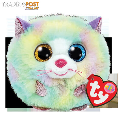 Ty - Beanie Ball Puffies - Heather Multicolored Cat 10cm - Bg42503 - 008421425037