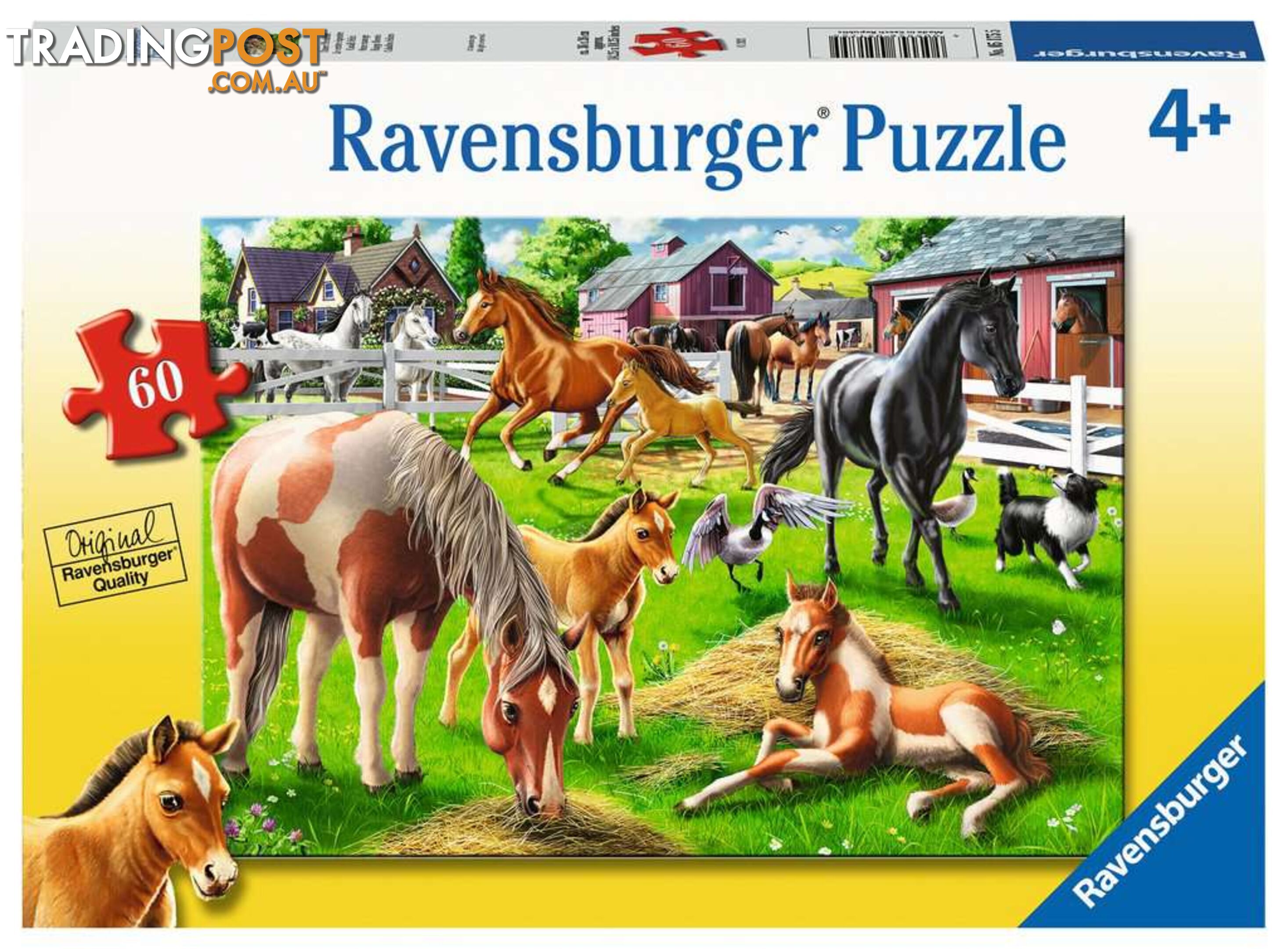 Ravensburger - Happy Horses Jigsaw Puzzle 60pc Rb05175 - 4005556051755