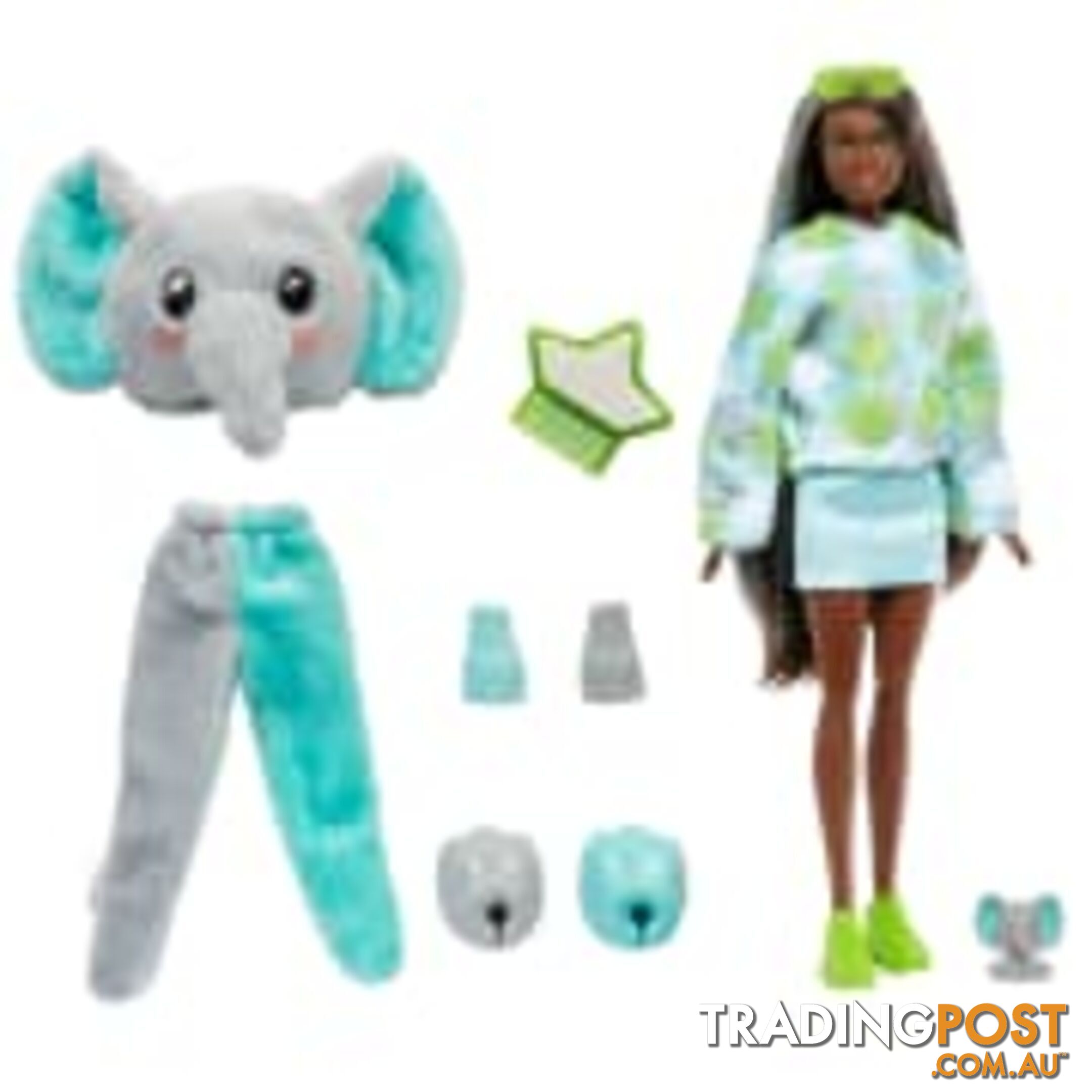 Barbie Cutie Reveal Doll And Accessories Jungle Series Elephant-themed Small Doll Set - Mahkp98 - 194735106615