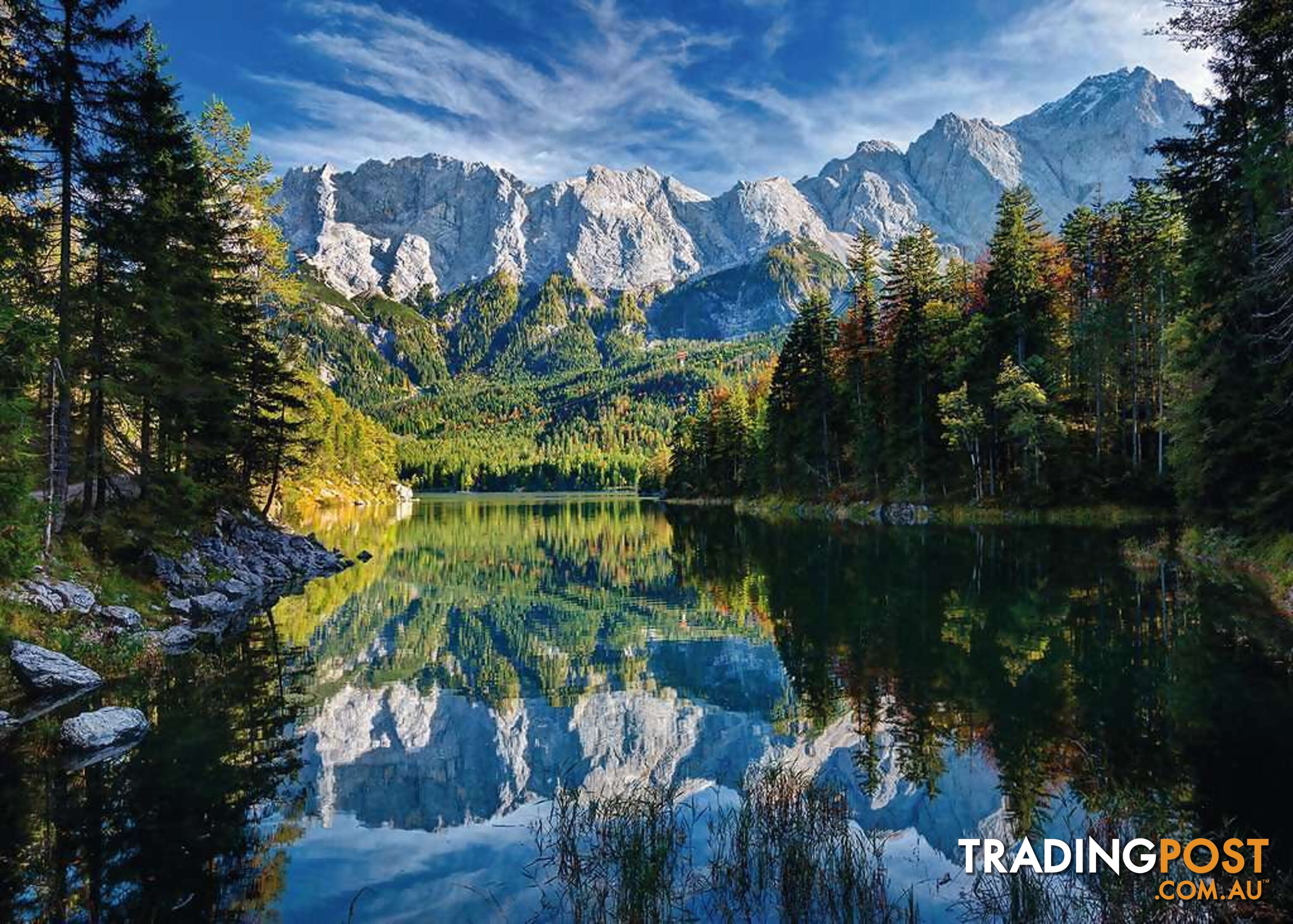 Ravensburger - Majestic Eibsee With Wetterstein Mountains Jigsaw Puzzle 1000pc - Mdrb19367 - 4005556193677