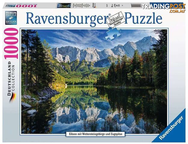 Ravensburger - Majestic Eibsee With Wetterstein Mountains Jigsaw Puzzle 1000pc - Mdrb19367 - 4005556193677