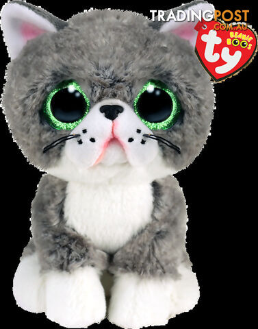 Ty - Beanie Boos - Fergus Grey Cat Small 15cm - Bg36581 - 008421365814