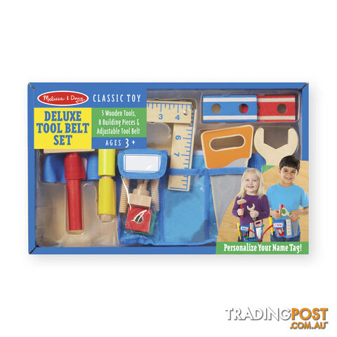 Melissa & Doug - Deluxe Wooden Tool Belt Set   Mdmnd5174 - 000772051743