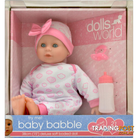 DollsWorld - Baby Babble 38cm Art64108 - 5018621602805