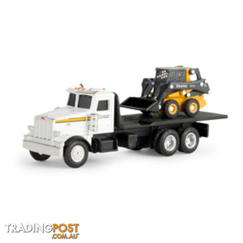 Tomy - Big Farm Peterbilt 1:16 Scale Model 367 Logging Truck With Pup Trailer And Logs Lc46720 - 036881467205