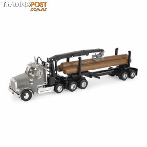 Tomy - Big Farm Peterbilt 1:16 Scale Model 367 Logging Truck With Pup Trailer And Logs Lc46720 - 036881467205