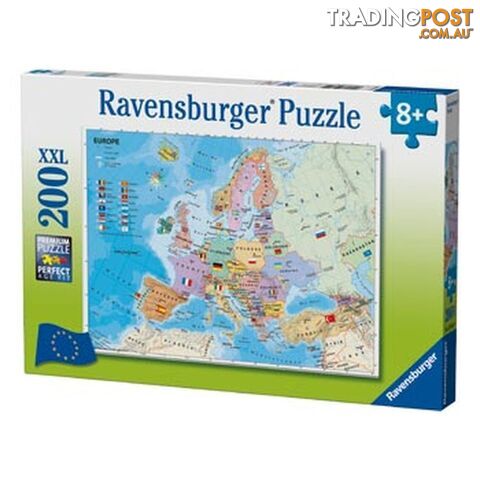 Ravensburger - European Map Jigsaw Puzzle 200 Piece Rb12841 - 4005556128419