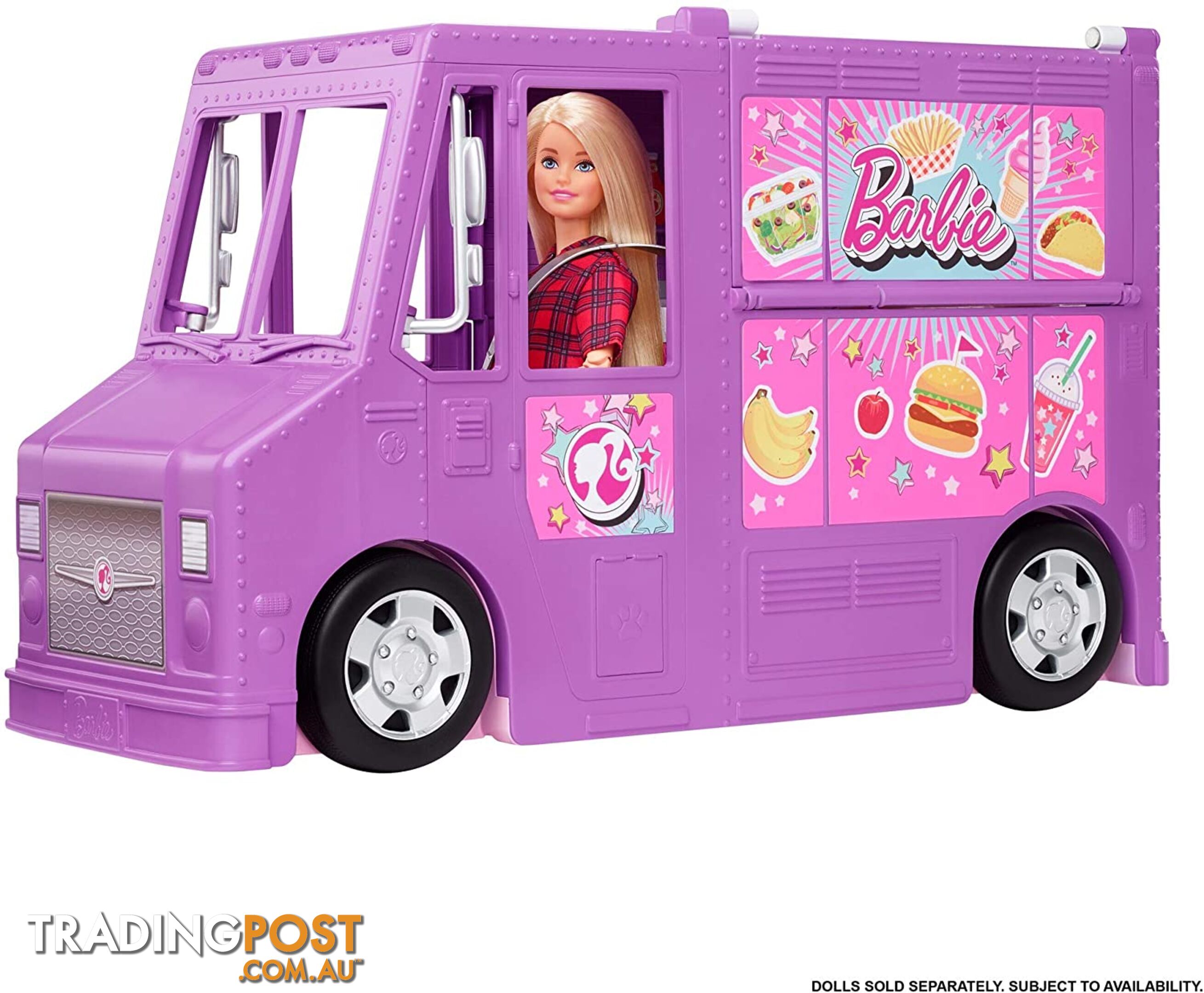 Barbie® Food Truck With Multiple Play Areas & 30+ Realistic Play Pieces Barbie Fresh 'n Fun Mattel  Magmw07 - 887961862898