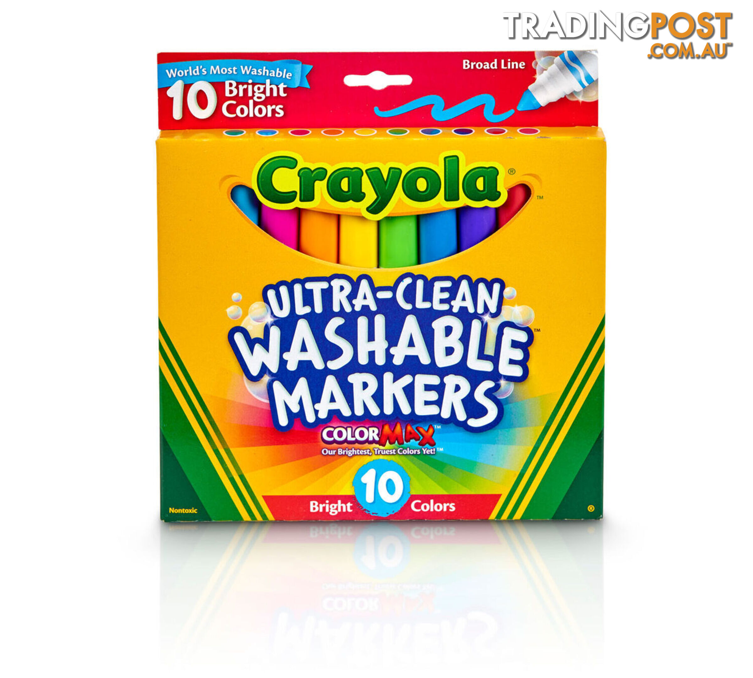 Crayola - Ultra-clean Markers Broad Line Bright 10 Count. - Bs587855 - 071662078553