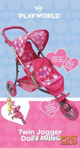 Playworld - Doll Twin Jogger Pink Art64748 - 9329011709728