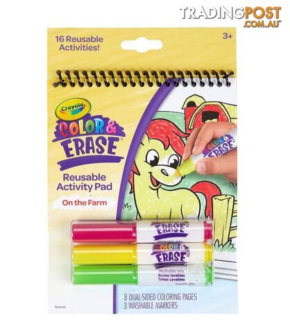 Crayola Color & Erase Reusable Activity Pad On The Farm - Bs811492 - 071662114923
