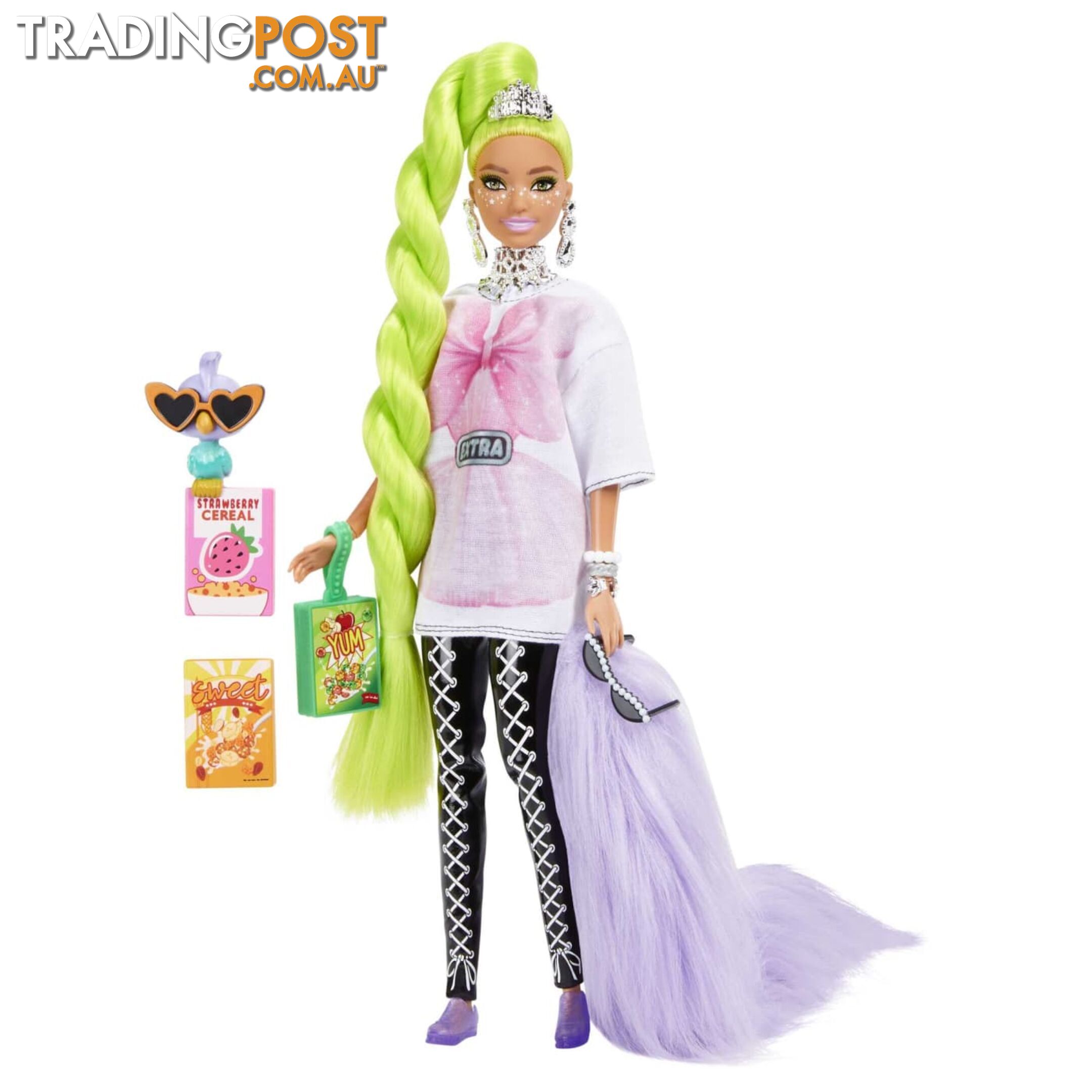 Barbie Doll And Accessories Barbie Extra Doll With Pet Parrot - MAHDJ44 - 194735024445