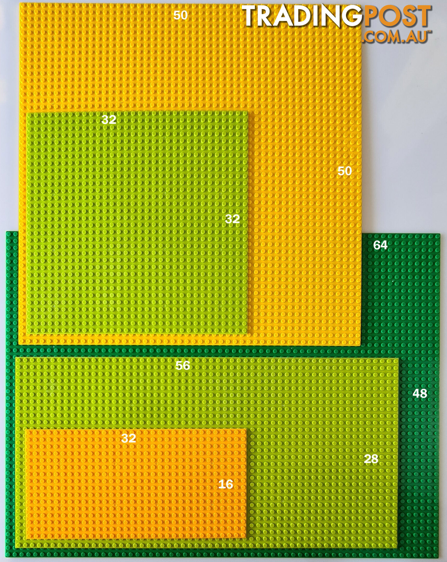 BASEPLATE  48x64 Studs L/green Generic-classic - 0709081622667