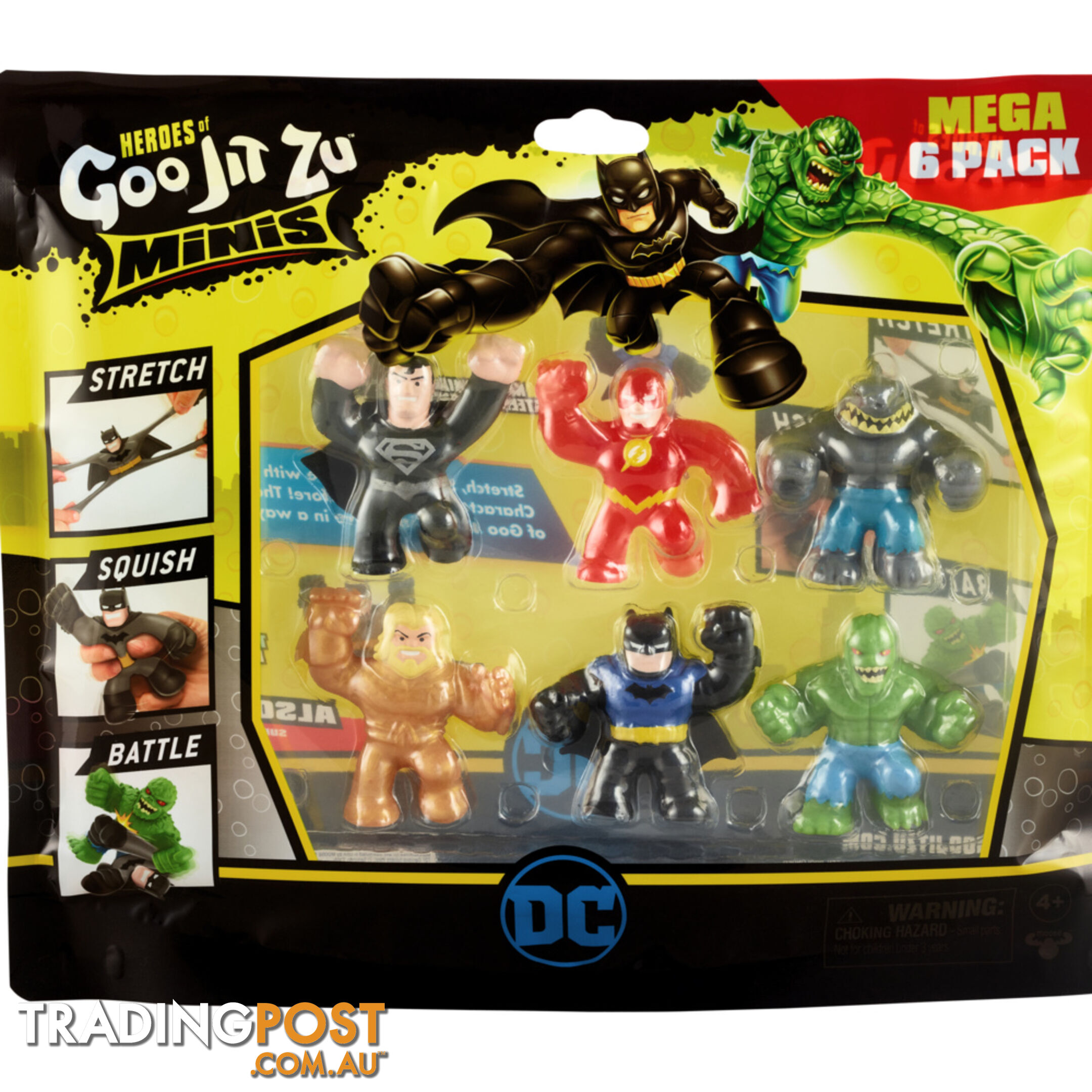 Heroes Of Goo Jit Zu Minis Dc Superheroes  Mega 6 Pack - Mj41471 - 630996414712