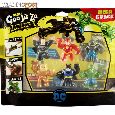 Heroes Of Goo Jit Zu Minis Dc Superheroes  Mega 6 Pack - Mj41471 - 630996414712