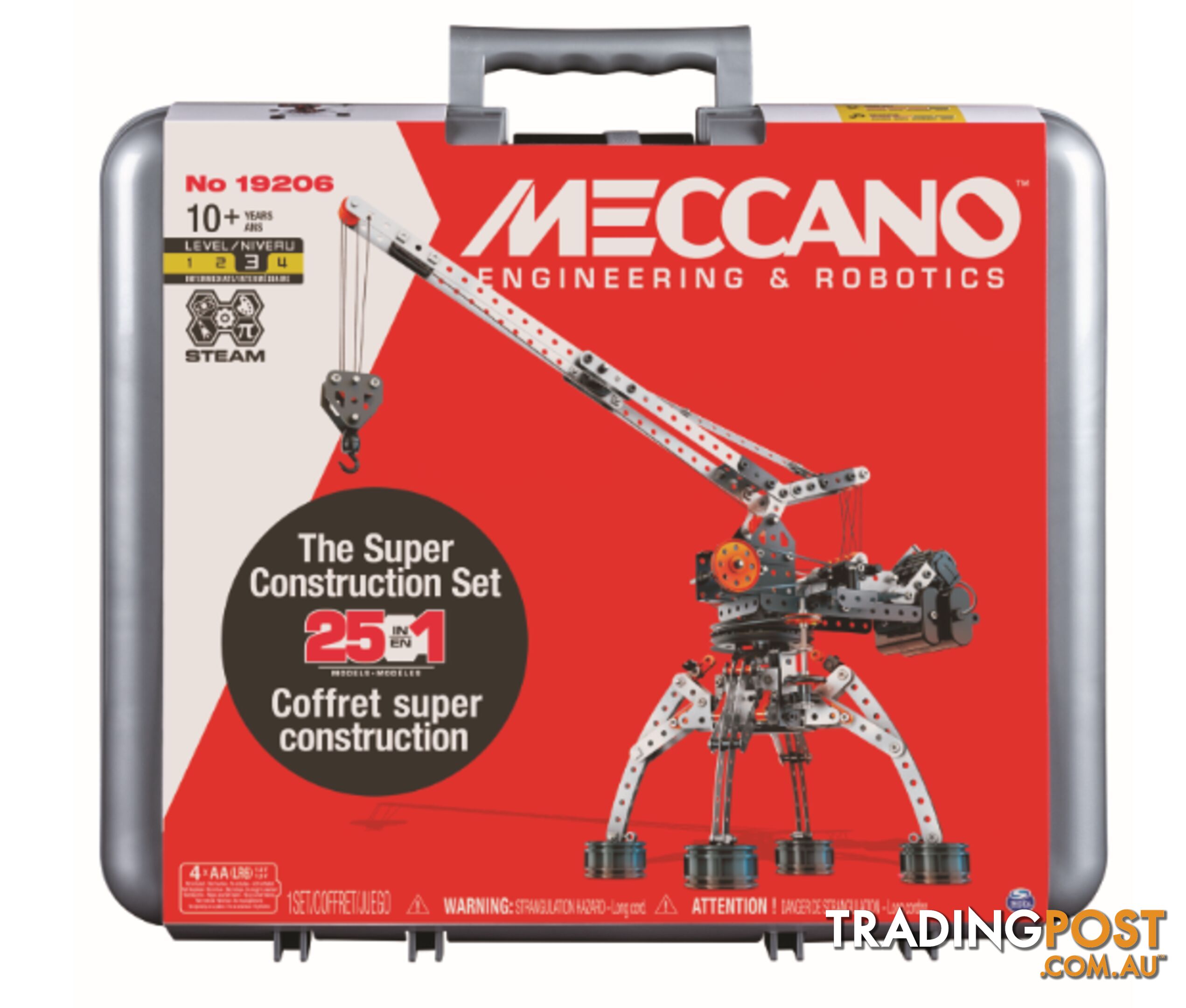 Meccano - Super Construction Set In Case 25-in-1 Motorized Si6055038 - 778988580325