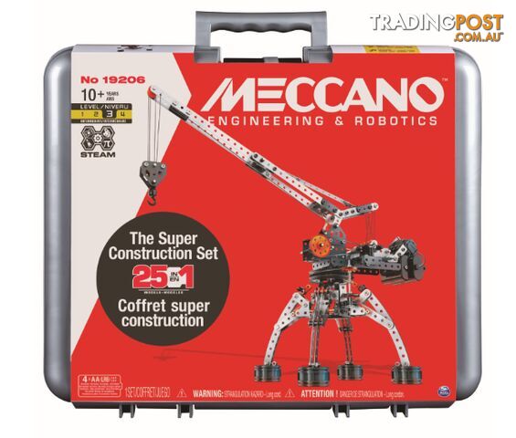 Meccano - Super Construction Set In Case 25-in-1 Motorized Si6055038 - 778988580325