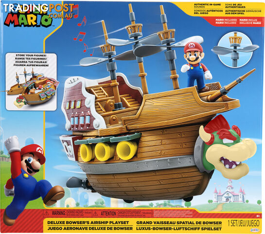 Nintendo - Super Mario Deluxe Bowser's Ship Playset - Hs404294 - 192995404298