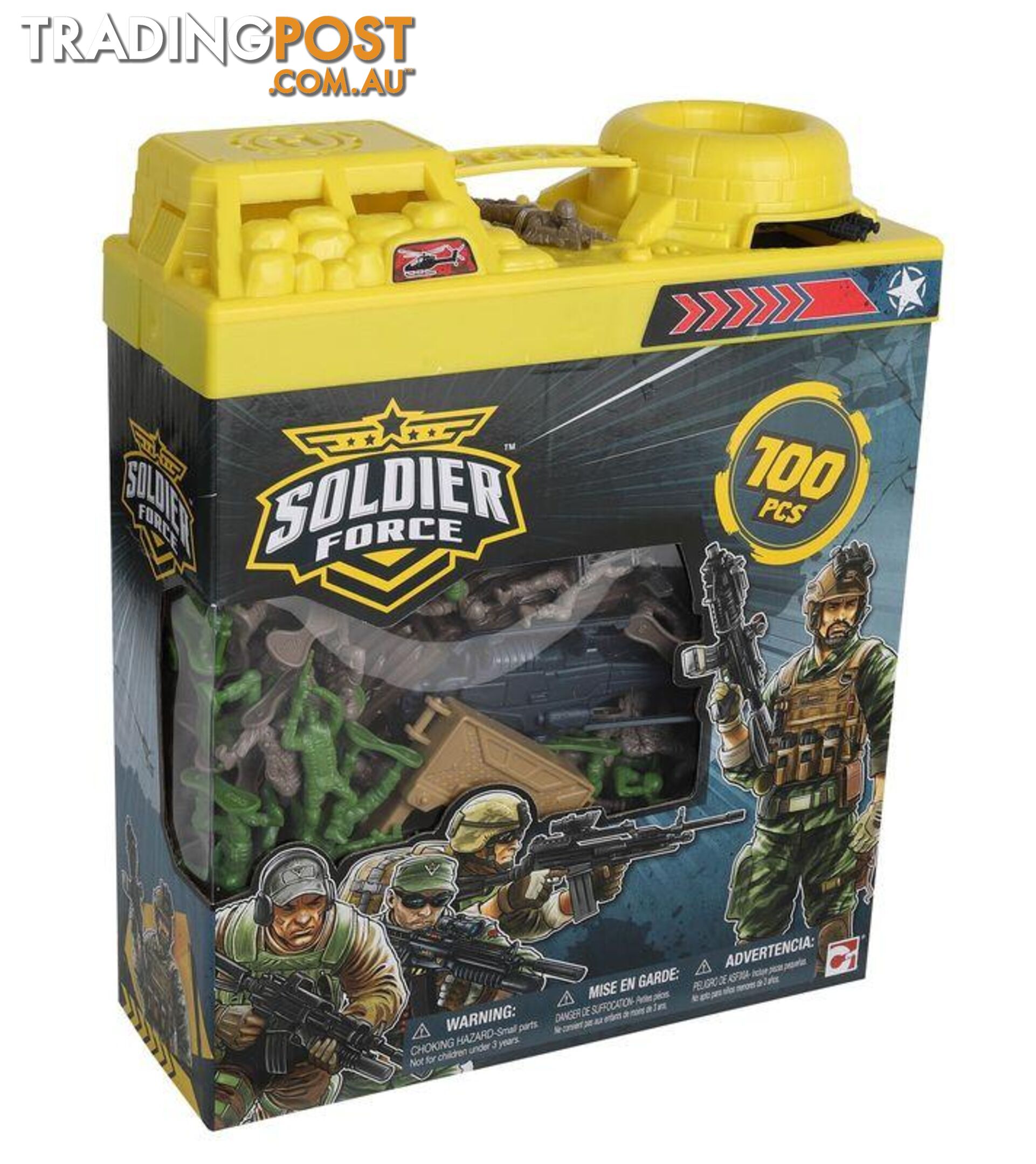 Soldier Force Bucket Of Soldiers Playset 100 Pieces Art64711 - 4893808450322