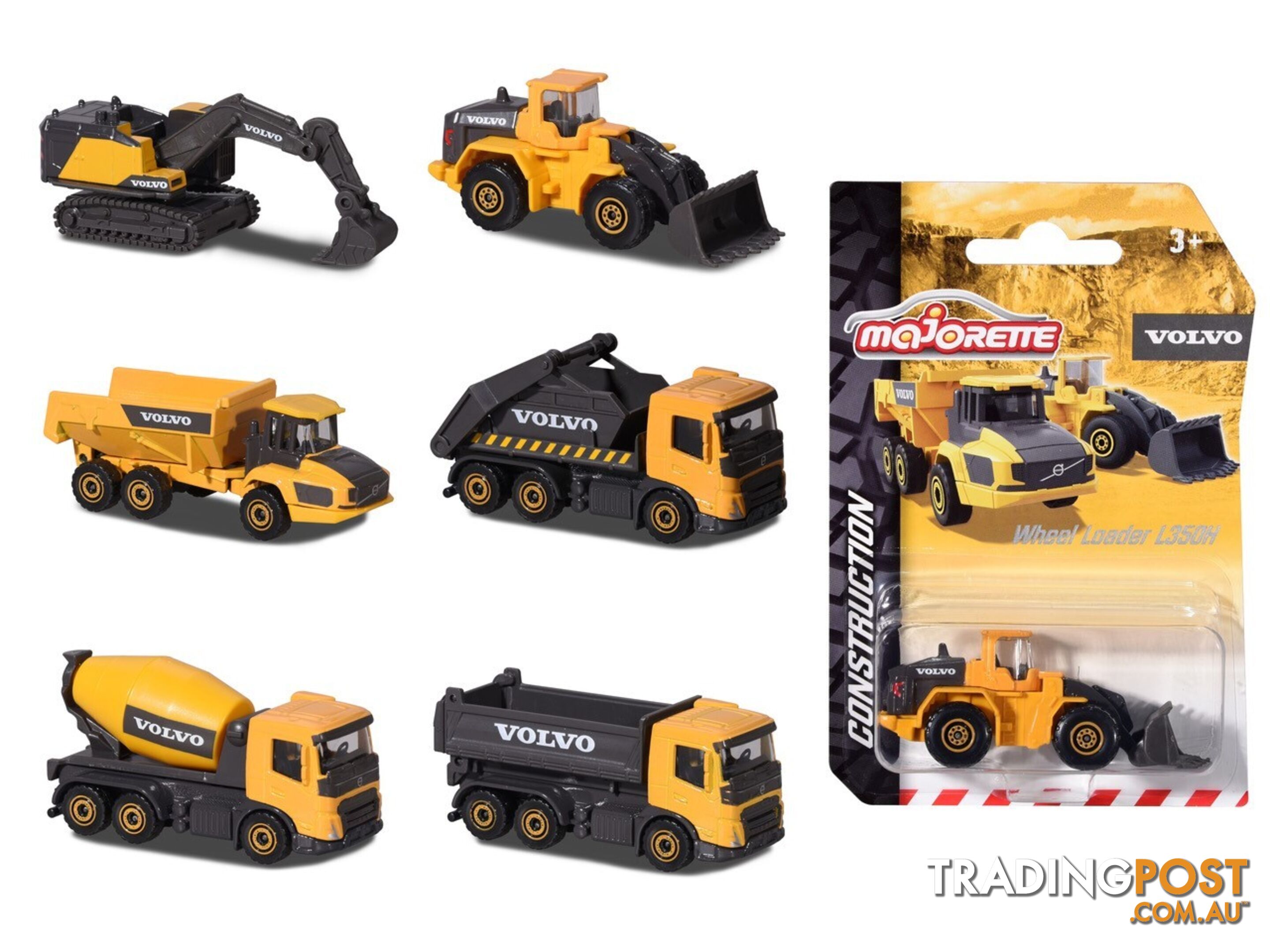 Majorette - Volvo Construction Diecast Vehicle - Assorted - Rpmj63187 - 3467452063187